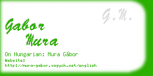 gabor mura business card