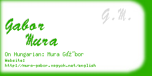 gabor mura business card